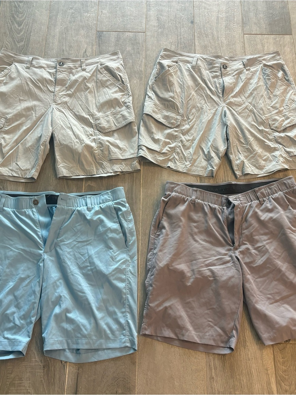 Under Armour Men's Cargo & Casual Shorts — Light Gray, Blue, Taupe